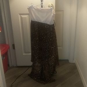 Strapless high to low dress